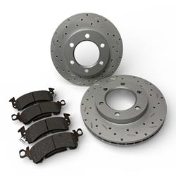 LEED Brakes MaxGrip XDS Cross Drilled and Slotted Brake Rotor and Pad Kits