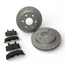 LEED Brakes MaxGrip XDS Cross Drilled and Slotted Brake Rotor and Pad Kits RK6007X