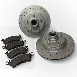 LEED Brakes MaxGrip XDS Cross Drilled and Slotted Brake Rotor and Pad Kits for 1981-1986 C10, C1500, 1978 RIVIERA - RK6008X