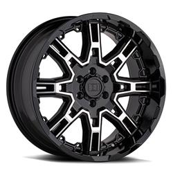 Level 8 Wheels Slingshot Gloss Black Machined Wheels 20x9