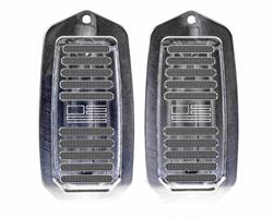 LG Billet USA Door Jamb Vents for 1970-1992 CAMARO, FIREBIRD - LG-DJV-2CAM-FLAG-RAW