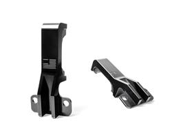 LG Billet USA Radiator Brackets LG-RAD-S-LONG-67CTRK-BLK