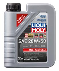 20W50 Liqui Moly MoS2 Anti-Friction Motor Oil 22070