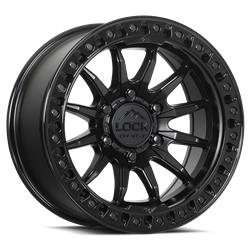 Lock Off-Road Trail Matte Black Wheels with Gloss Black Ring 20x10