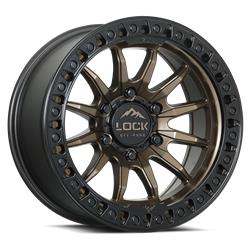 Lock Off-Road Trail Matte Bronze Wheels with Matte Black Ring 20x10