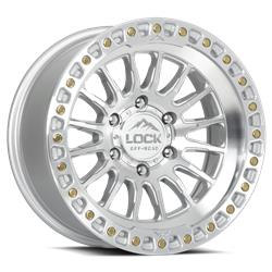 Lock Off-Road Grit Machined Wheels with Clear Coat Ring 17x8.5