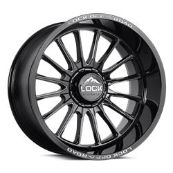 Lock Off-Road Striker Gloss Black Milled Wheels 20x10
