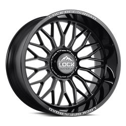 Lock Off-Road Rampage Gloss Black Milled Wheels 20x10