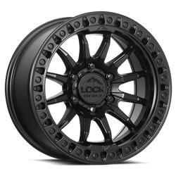 Lock Off-Road Trail Matte Black Wheels with Matte Black Ring