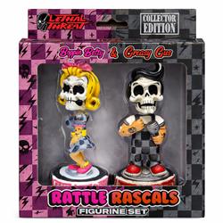 Lethal Threat Retro Skull Couple Bobble Heads BB50000