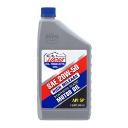 20W50 Lucas Synthetic Blend High-Mileage Motor Oil 11283