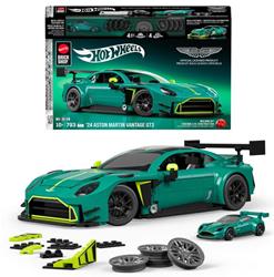 1:16 Scale HOT WHEELS® 2024 Aston Martin Vantage GT3 and Brick Shop Building Set JLF51