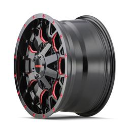 Mayhem Warrior 8015 Series Gloss Black With Prism Red Wheels