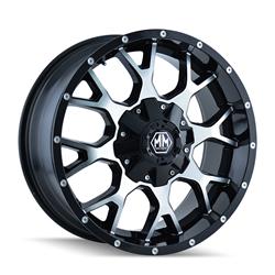 Mayhem Warrior 8015 Series Gloss Black Wheels with Machined Face 20x9