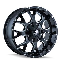 Mayhem Warrior 8015 Series Gloss Black Wheels with Milled Spokes 20x9