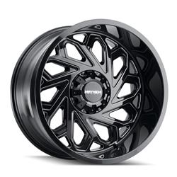 Mayhem Essex 8112 Gloss Black Wheels with Milled Accents 20x9