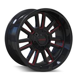 Mayhem Apollo 8115 Series Gloss Black with Prism Red Wheels 20x9