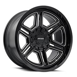 Mayhem Hermosa 8117 Gloss Black Wheels with Milled Accents 20x9