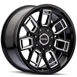 Mayhem Ordinance 8118 Gloss Black Wheels with Milled Accents 20x9