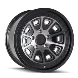 Mayhem Flat Iron 8301 Series Matte Black Wheels with Dark Tint Face 17x9