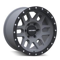 Mayhem Delta 8304 Matte Gunmetal Wheels with Matte Black Rings 17x9
