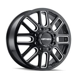 Mayhem Cogent 8107 Dually Gloss Black Wheels with Milled Accents 20x8.25