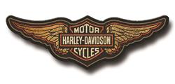 Harley-Davidson® Winged Shield Wooden Patch Sign HB1-WP-HARL