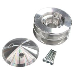 Mr Gasket 6809 Alternator Pulley Double Groove Chrome 