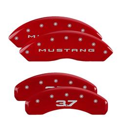 MGP Red Caliper Covers for 2015-2023 MUSTANG - 10202SM32RD