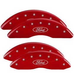 MGP Red Caliper Covers for 2013-2023 F-250 SUPER DUTY, F-350 SUPER DUTY - 10235SFRDRD