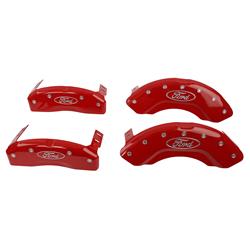 MGP Red Caliper Covers for 2021-2024 EXPEDITION, F-150 - 10256SFRDRD