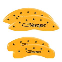 MGP Yellow Caliper Covers for 2008-2020 CHALLENGER, 2006-2018 CHARGER, 2006-2008 MAGNUM - 12088SCHSYL