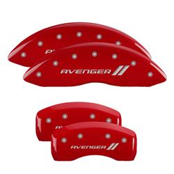 MGP Red Caliper Covers for 2008-2014 AVENGER, 2007-2012 CALIBER - 12192SAV1RD