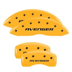 MGP Yellow Caliper Covers for 2008-2014 AVENGER, 2007-2012 CALIBER - 12192SAV2YL