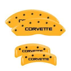 MGP Yellow Caliper Covers for 1988-1996 CORVETTE - 13013SCV4YL