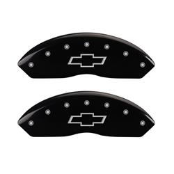 MGP Black Caliper Covers for 1997-2000 C2500, 1988-2000 C3500, 1996-2002 EXPRESS 2500 - 14003FBOWBK