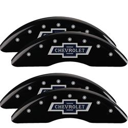 MGP Black Caliper Covers for 2020-2024 SILVERADO 2500 HD, SILVERADO 3500 HD - 14258SBANBK