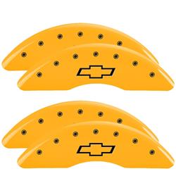 MGP Yellow Caliper Covers for 2020-2024 SILVERADO 2500 HD, SILVERADO 3500 HD - 14258SBOWYL