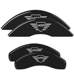 MGP Black Caliper Covers for 2020-2024 SILVERADO 2500 HD, SILVERADO 3500 HD - 14258SMGPBK