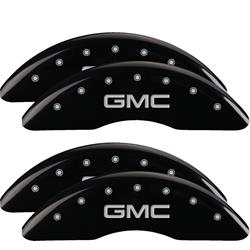 MGP Caliper Covers - Brake Caliper Covers for 2020-2025 SIERRA 2500 HD, SIERRA 3500 HD - 34219SGMCBK