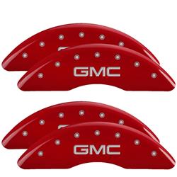 MGP Caliper Covers - Brake Caliper Covers for 2020-2025 SIERRA 2500 HD, SIERRA 3500 HD - 34219SGMCRD