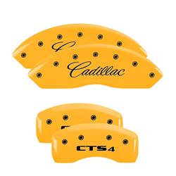 MGP Yellow Caliper Covers for 2003-2007 CTS, 2005-2010 STS, 2004-2009 XLR - 35010SCT4YL