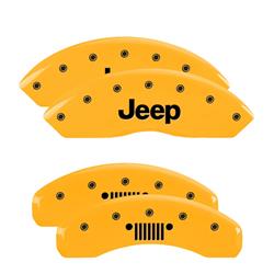 MGP Yellow Caliper Covers for 2008-2012 LIBERTY, 2007-2018 WRANGLER - 42007SJPLYL