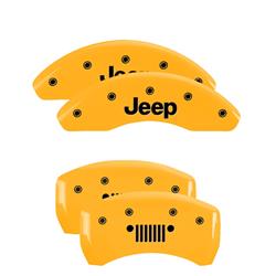 MGP Yellow Caliper Covers for 2017-2024 COMPASS, 2015-2017 RENEGADE - 42016SJPLYL