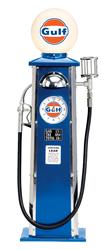 NEW GULF REPRODUCTION GAS PUMP - ANTIQUE OIL REPLICA (WHITE & ORANGE) FREE  SHIP*