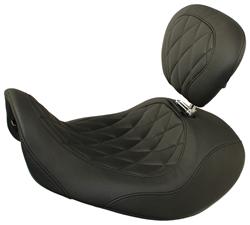 Mustang Motorcycle Products Wide Tripper Forward Solo Diamond Stitched Seats 79807