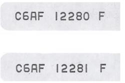 Auto Accessories of America Spark Plug Wire Tags for 1966 MUSTANG - MA6157