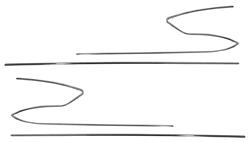 CA Door Panel Trim Strips for 1958-1961 CORVETTE - X2028