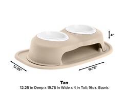 WeatherTech Double High Pet Feeding System PDHC1604TNTN
