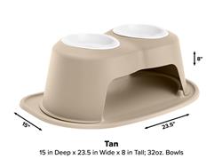 WeatherTech Double High Pet Feeding System PDHC3208TNTN